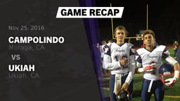 Recap: Campolindo  vs. Ukiah  2016