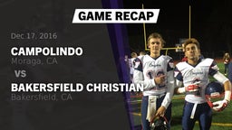 Recap: Campolindo  vs. Bakersfield Christian  2016