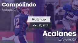 Matchup: Campolindo vs. Acalanes  2017