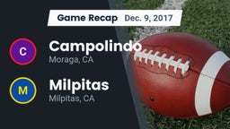 Recap: Campolindo  vs. Milpitas  2017