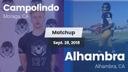 Matchup: Campolindo vs. Alhambra  2018