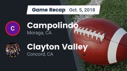 Recap: Campolindo  vs. Clayton Valley  2018