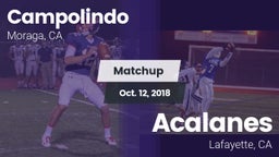 Matchup: Campolindo vs. Acalanes  2018