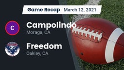 Recap: Campolindo  vs. Freedom  2021