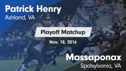 Matchup: Henry vs. Massaponax  2016