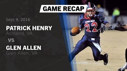 Recap: Patrick Henry  vs. Glen Allen  2016