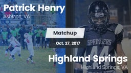 Matchup: Henry vs. Highland Springs  2017