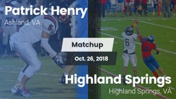 Matchup: Henry vs. Highland Springs  2018