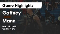 Gaffney  vs Mann  Game Highlights - Dec. 12, 2023