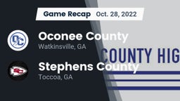 Recap: Oconee County  vs. Stephens County  2022