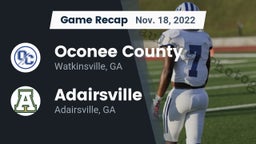 Recap: Oconee County  vs. Adairsville  2022