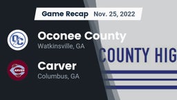 Recap: Oconee County  vs. Carver  2022