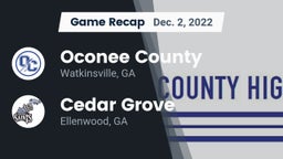 Recap: Oconee County  vs. Cedar Grove  2022
