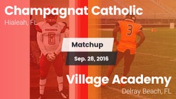 Matchup: Champagnat Catholic vs. Village Academy  2016