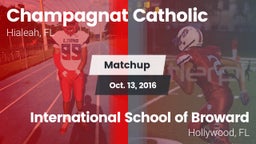 Matchup: Champagnat Catholic vs. International School of Broward 2016