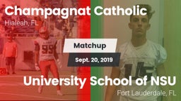 Matchup: Champagnat Catholic vs. University School of NSU 2019
