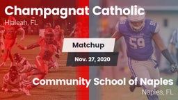 Matchup: Champagnat Catholic vs. Community School of Naples 2020