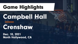 Campbell Hall  vs Crenshaw  Game Highlights - Dec. 10, 2021