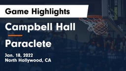 Campbell Hall  vs Paraclete  Game Highlights - Jan. 18, 2022