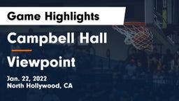 Campbell Hall  vs Viewpoint  Game Highlights - Jan. 22, 2022