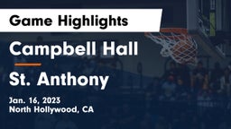 Campbell Hall  vs St. Anthony  Game Highlights - Jan. 16, 2023