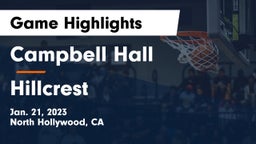 Campbell Hall  vs Hillcrest  Game Highlights - Jan. 21, 2023