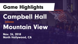 Campbell Hall  vs Mountain View  Game Highlights - Nov. 26, 2018