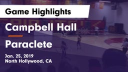 Campbell Hall  vs Paraclete  Game Highlights - Jan. 25, 2019