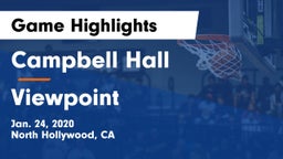 Campbell Hall  vs Viewpoint  Game Highlights - Jan. 24, 2020