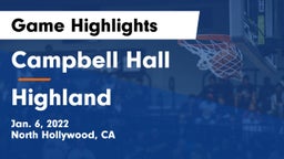 Campbell Hall  vs Highland  Game Highlights - Jan. 6, 2022