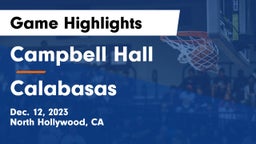 Campbell Hall  vs Calabasas  Game Highlights - Dec. 12, 2023