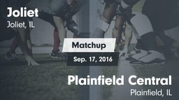 Matchup: Joliet vs. Plainfield Central  2016