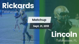 Matchup: Rickards vs. Lincoln  2018