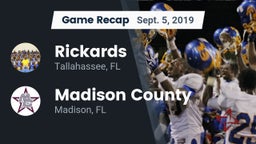 Recap: Rickards  vs. Madison County  2019