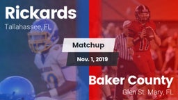 Matchup: Rickards vs. Baker County  2019