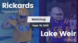Matchup: Rickards vs. Lake Weir  2020