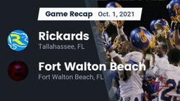 Recap: Rickards  vs. Fort Walton Beach  2021