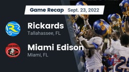 Recap: Rickards  vs. Miami Edison  2022