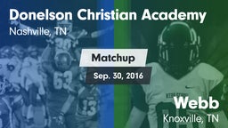 Matchup: Donelson Christian A vs. Webb  2016