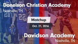 Matchup: Donelson Christian A vs. Davidson Academy  2016