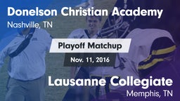 Matchup: Donelson Christian A vs. Lausanne Collegiate  2016