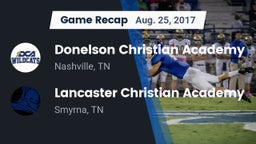 Recap: Donelson Christian Academy  vs. Lancaster Christian Academy  2017