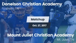 Matchup: Donelson Christian A vs. Mount Juliet Christian Academy  2017