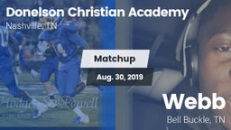 Matchup: Donelson Christian A vs. Webb  2019