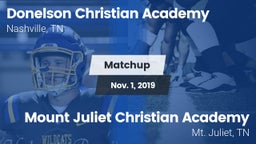 Matchup: Donelson Christian A vs. Mount Juliet Christian Academy  2019