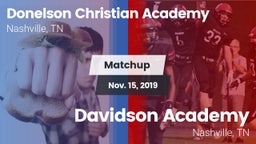 Matchup: Donelson Christian A vs. Davidson Academy  2019