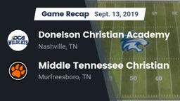 Recap: Donelson Christian Academy  vs. Middle Tennessee Christian 2019