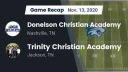 Recap: Donelson Christian Academy  vs. Trinity Christian Academy  2020