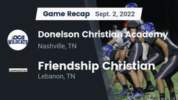 Recap: Donelson Christian Academy  vs. Friendship Christian  2022