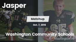 Matchup: Jasper vs. Washington Community Schools 2016